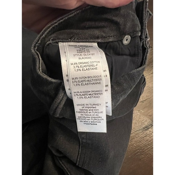 Good American Jeans Good Legs Crop  Size‎ 12 31 Black NEW w/ tags $166 - Picture 9 of 16